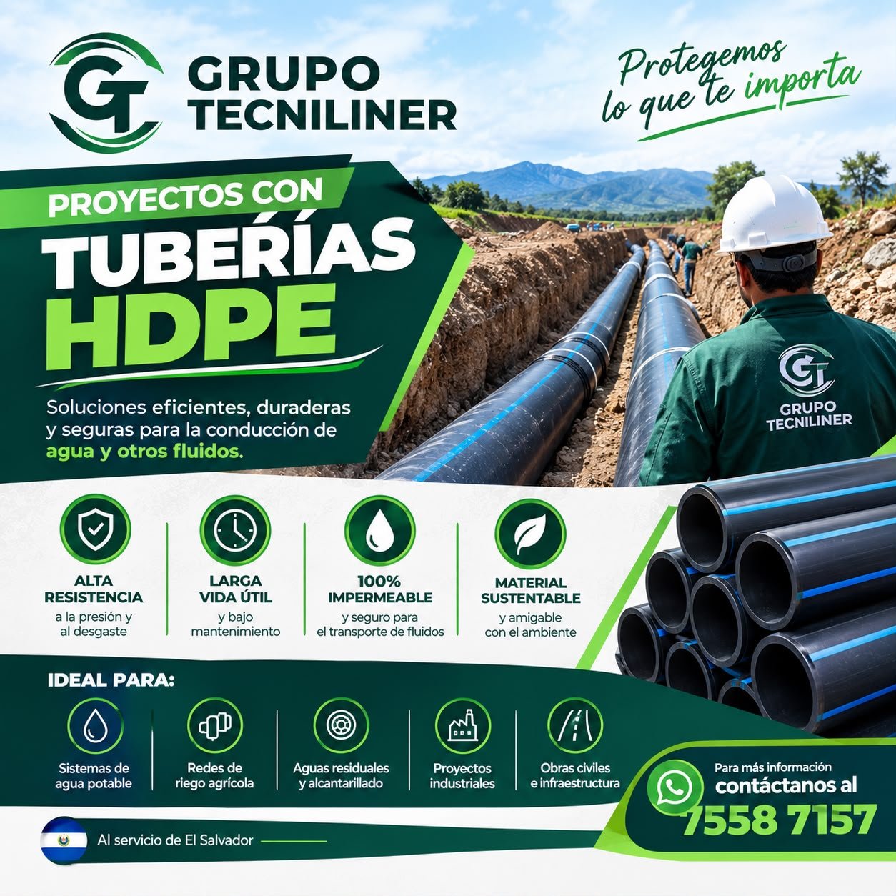 Tuberías HDPE en El Salvador